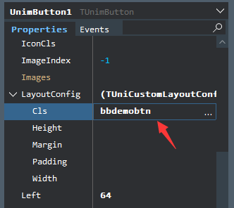 UniGui使用CSS(1)移动端按钮标题垂直
